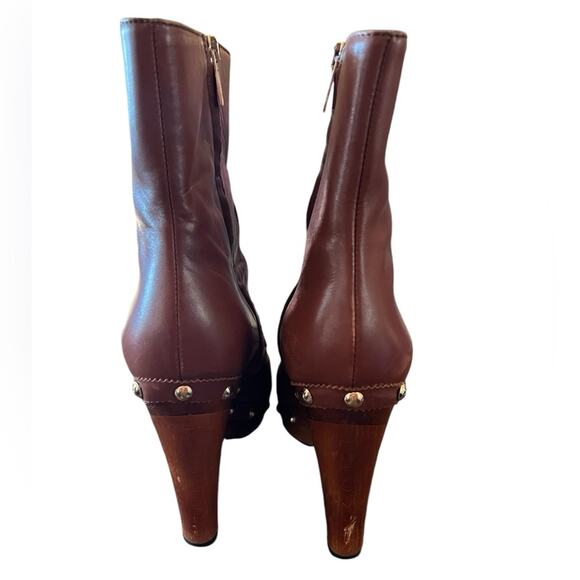 Yves Saint Laurent Vintage Close Toe Clog Geisha 90 Leather Booties EU40/US 10 - Picture 3 of 13